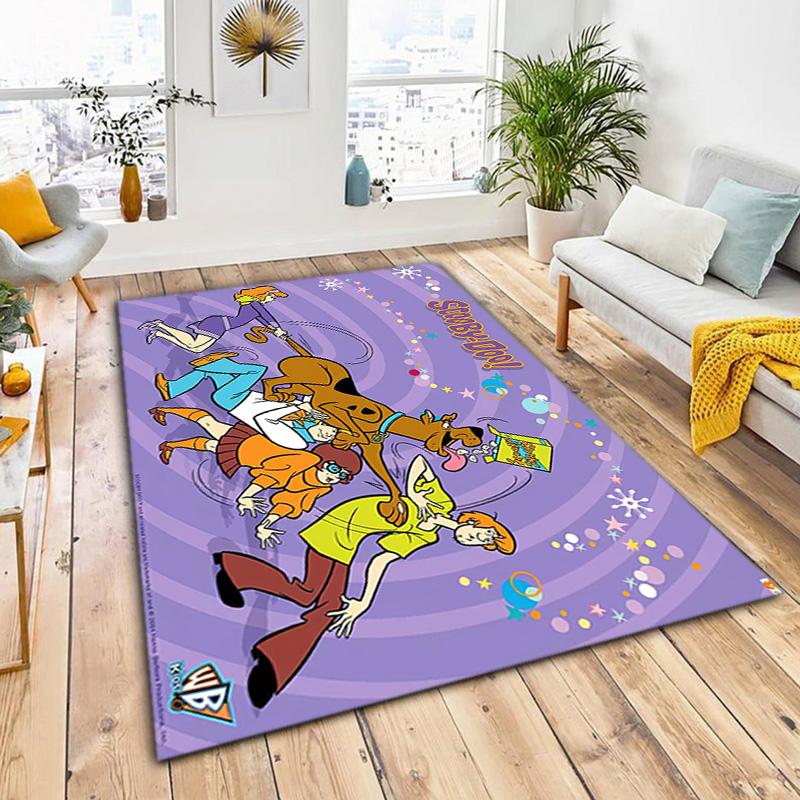 Halloween Cartoon Comedy Adventure Movie Scooby-Doo Carpet Is Suitable for Living Room and Bedroom Doormats Office Balcony Decorative Carpet V7