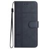 For iPhone 17 Air Wallet Case Line Imprinted Cowhide Texture PU Leather Phone Cover