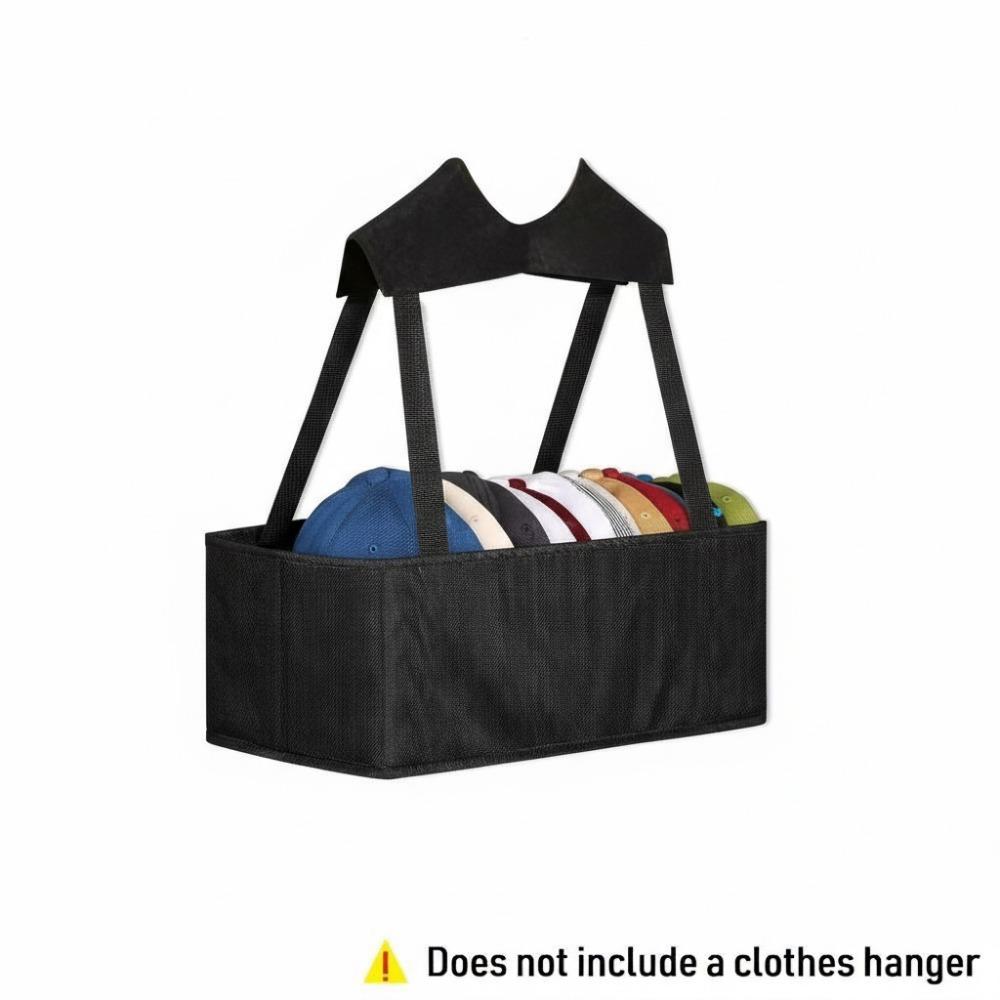 Folding Baseball Cap Storage Hanging Bag Black Closet Cap Container Wardrobe Organizer  Bedroom without Hanger
