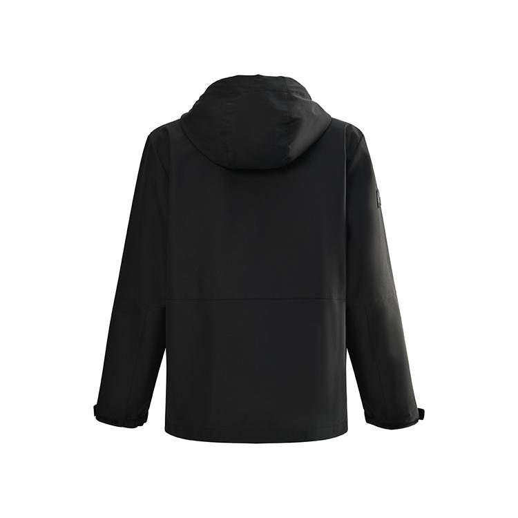 Li Ning Table Tennis Series Color Block Hooded Windbreaker Unisex Outerwear Black AFDUC59-5