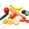 Set Giocattolo Educativo Taglia-Taglia in Legno di Frutta e Verdura per Gioco di Finzione e Apprendimento in Cucina per Bambini.
