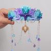 Tassel Mermaid Princess Headband Pearl Jewelry Tassel Crown Forehead Necklace Hair Hoop  Children
