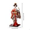 Traditional Japanese Figurine Rectangular Base Doll Textile Clothing Figure