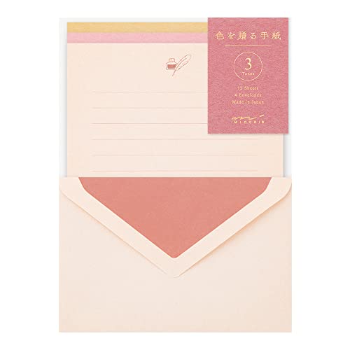 

DESIGNPHIL 86915006 Midori Letter Set, Gift Color, Pink