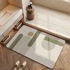 Fashion Simple Bathroom Mat Household Toilet Toilet Non-slip Absorbent Diatom Mud Carpet Quick Drying Mat