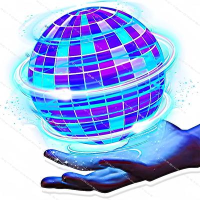 Palla volante Boomerang Vola magica con luci a LED Drone Hover Ball Fly Nova Orb Flying Spinner Fidget Toys Bambini Regali di famiglia