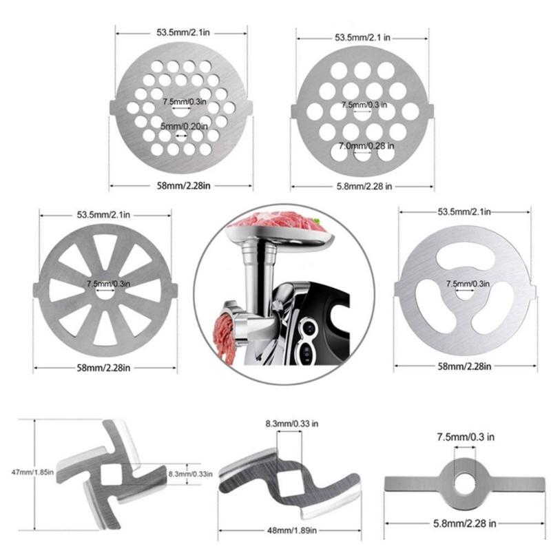 Meat Grinder Attachment Stainless Steel Meat Grinder Accessory Versatile Meat Grinder Plate Must Have Tools for Kitchen