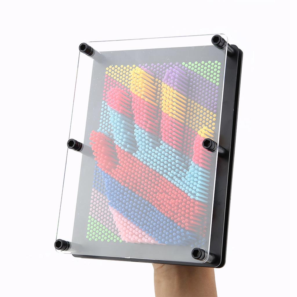 3D Pin Art Board Novel Pin Art Toy for Kids and Adult Gift (Black Large)