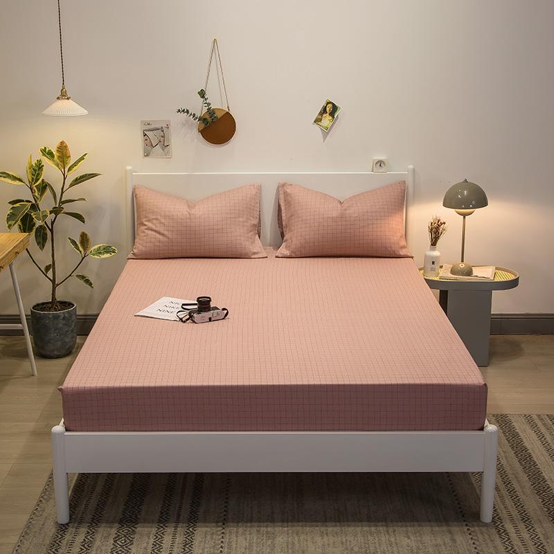 Colorful Floral Fitted Sheet Set 100% Cotton Bedding Set 3Pcs Bed Cover Pillowcases Skin-friendly Breathable Bedroom Decor