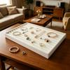 Jewelry Storage Tray Fabric Lined 35x24cm Container For Rings Necklaces Earrings And Bracelets Featuring Secure Structure