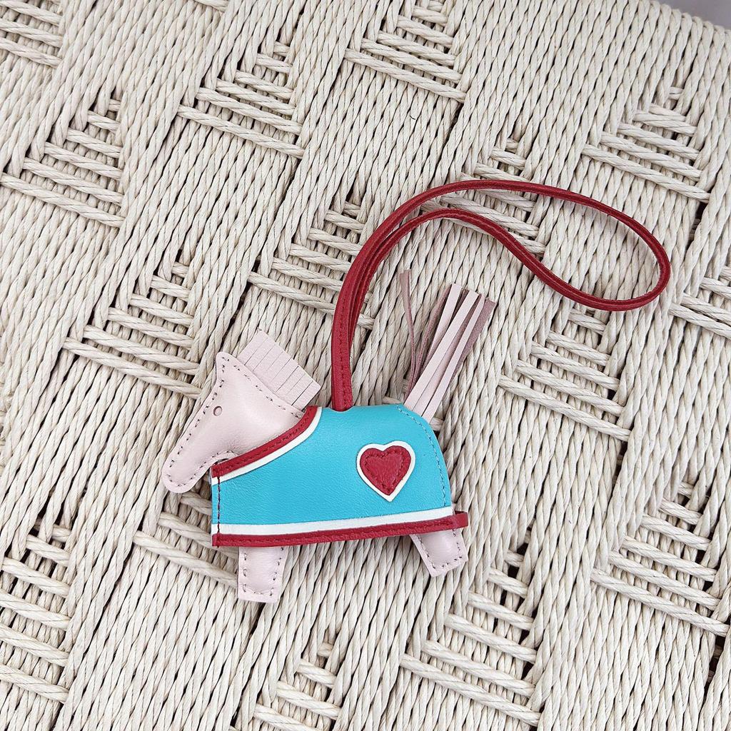 Love Heart Leather Pony Charm Keyring & Ornament Cape