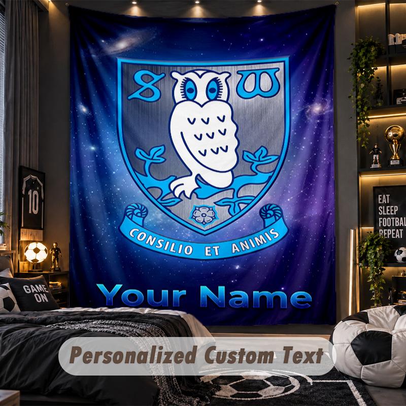 TapestrySheffield Wednesday FC Custom Name Text Personalized Wall Hanging Tapestry Home Wall Decor