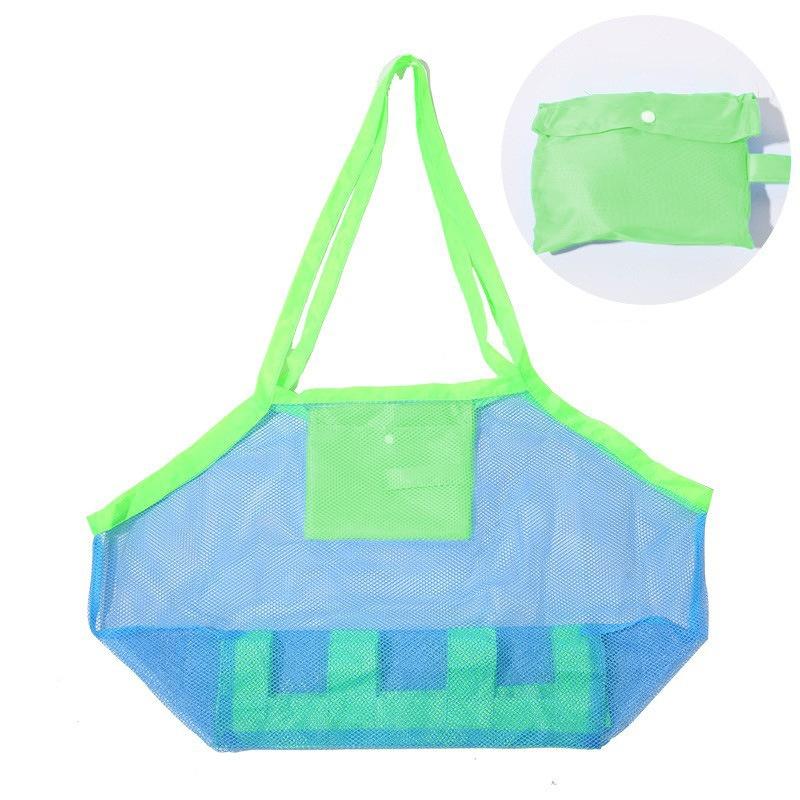 Outdoor Große Kapazität Faltbare Tragbare Strand-Netztasche Kinder Strandspielzeug Kleidung Reise Verschiedenes Aufbewahrungstasche Organizer