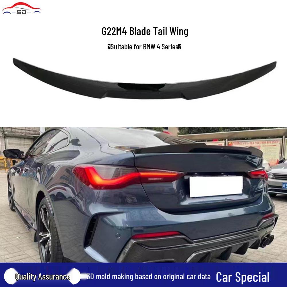 M4 Style Spoiler for 2021+ BMW 4 Series G22, Non-destructive Installation