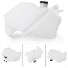 Mallofusa Motorcycle Radiator Water Coolant Reservoir Overflow Tank Replacement Compatible for Ninja ZX-6R 2009 2010 2011 2012 White