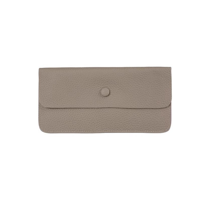 Long Genuine Leather Wallet Women's Versatile Ultra-Thin Soft Leather Cact Money Clip Card Holder Large Cy Holder Clutch Purse