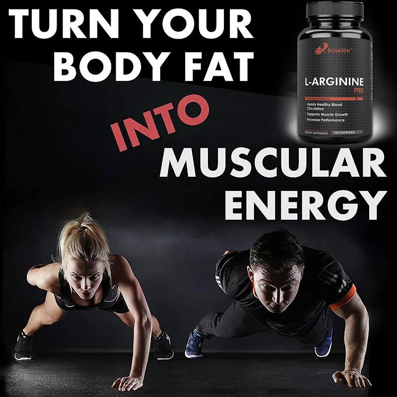 BCuelov Arginine PRO Capsules Contains Arginine Citrulline to Boost Blood Circulation and Improve Exercise Performance 120 Capsules