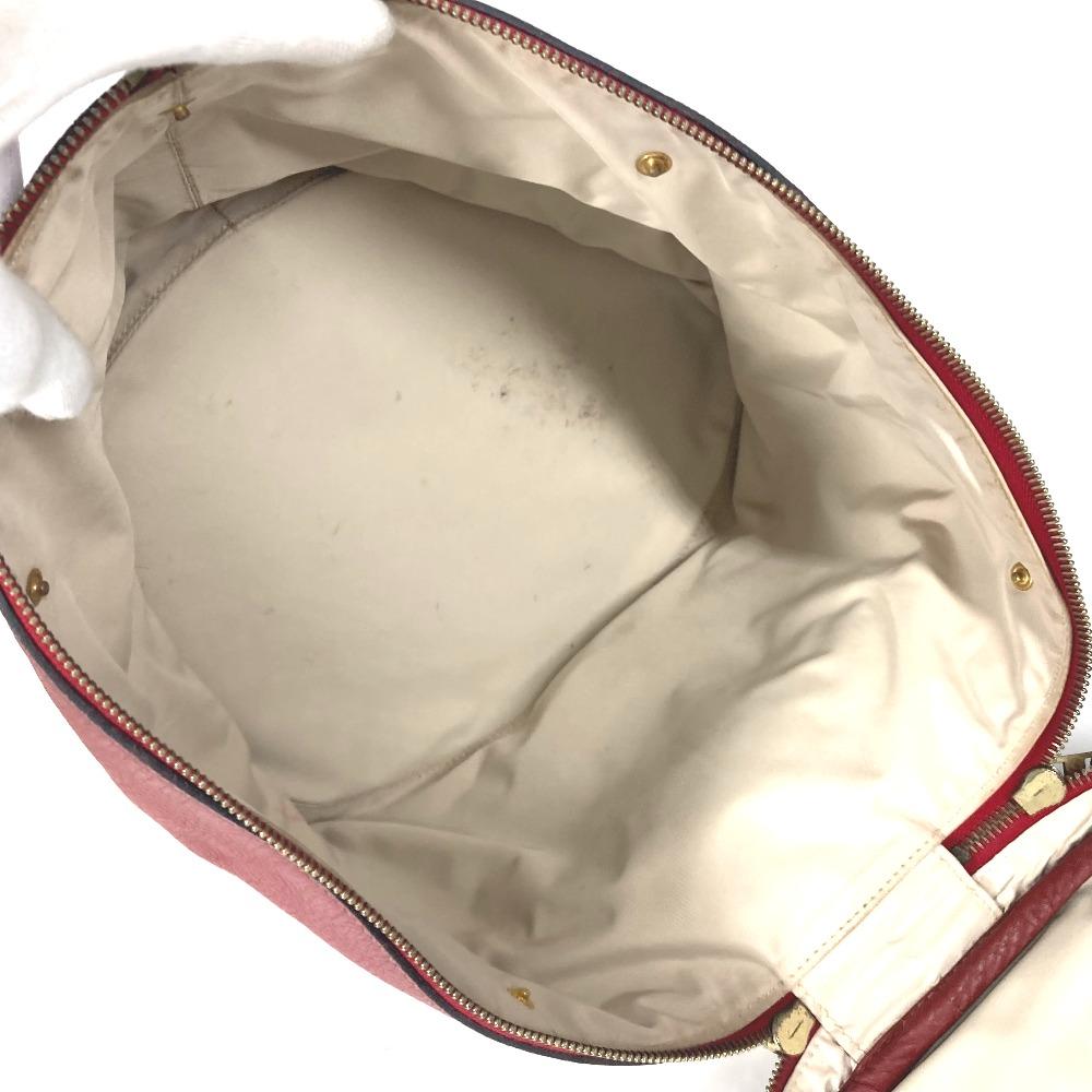 HERMES City Vanity bag Hand Bag Leather Red