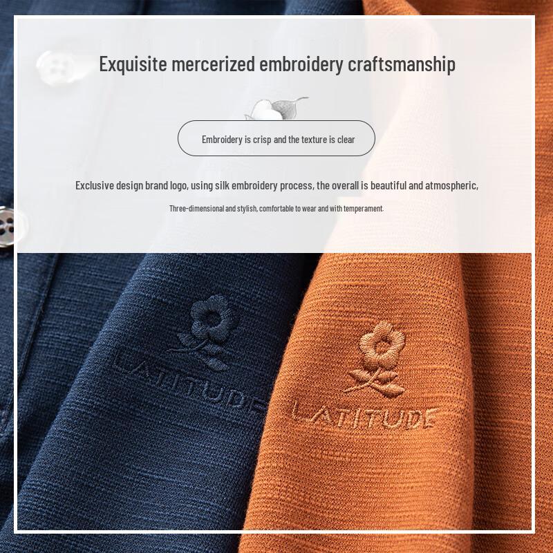 MONTAGUT Men's Long Sleeve Anti-Wrinkle Business Polo Shirt