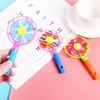 12Pcs Candy Colored Whistle Windmill Game Birthday Party Gift Plastic Colored Whistling Windmill Windmill Toy