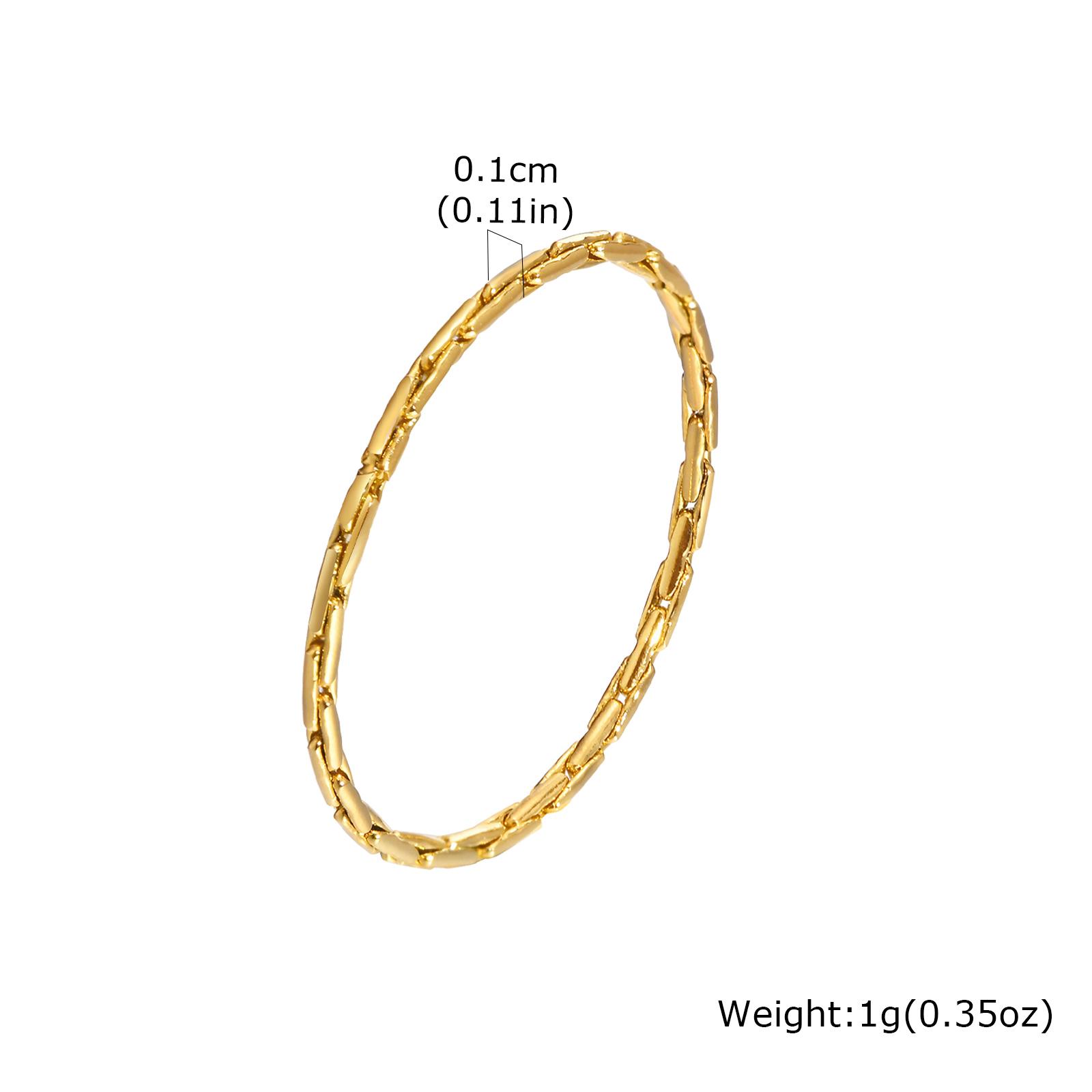 

Simple Luxury Stainless Steel 1mm/3mm Thin Ring Exquisite Gold Color Stackable Finger Rings Minimalist Fine Jewelry for Women US size 6