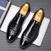Fashion New Handmade Leather Casual Men Shoes Alligator Pattern Design Sneakers Man Breathable Leather Shoes Men Ankle Boots Outdoor