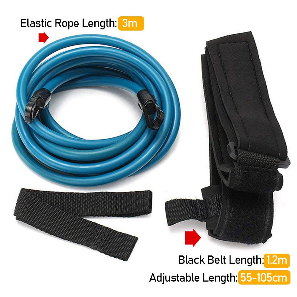 3m Adjustable Swim Training Elastic Belt Safe Swimming Training Rope Swimming Resistance Strength Training Equipment