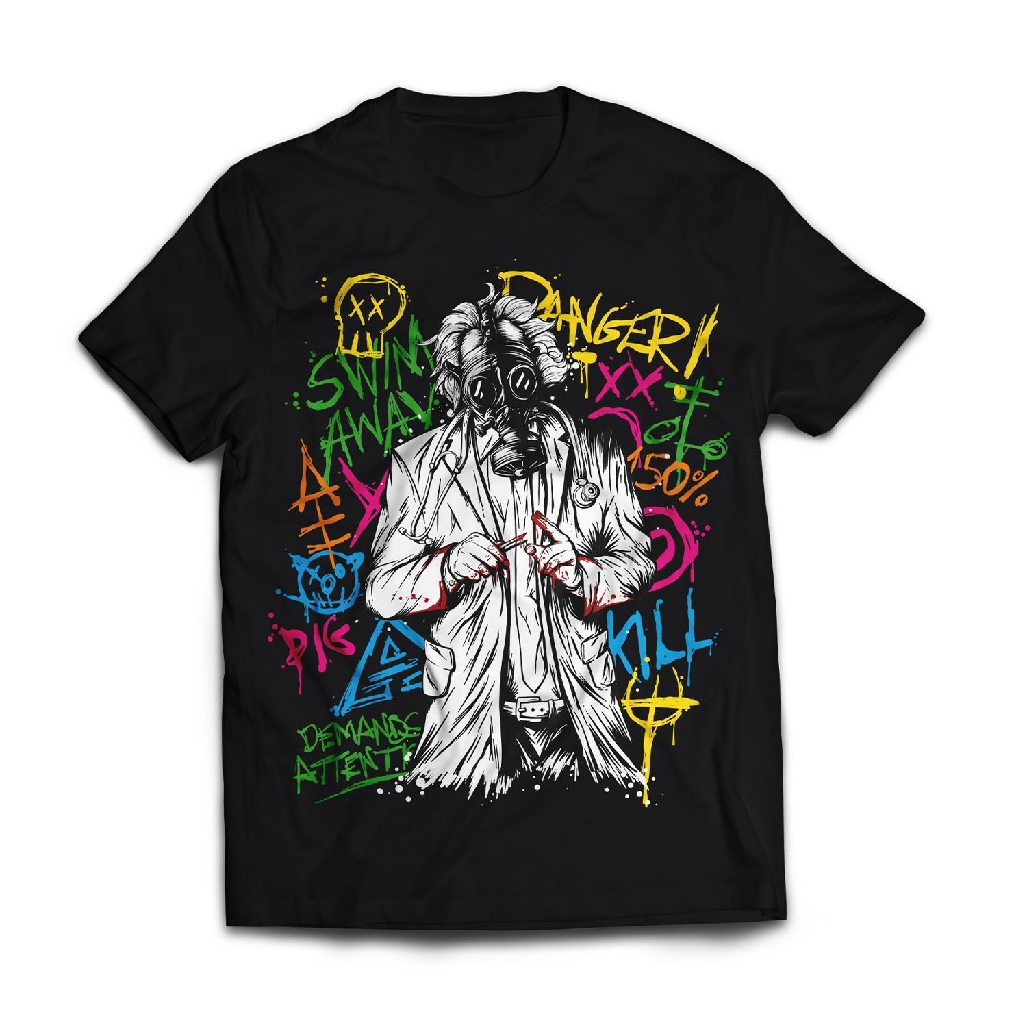 Tallah Scientist Generation Of Danger Black Short Sleeve T-shirt NEW XXL