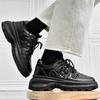 High Quality Men Shoes Retro Casual Platform Leather Sports Shoes Trend Big Head Thick-soled Men Leather Shoes Zapatillas Hombre