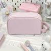 Cherry Blossom Pink Polka Dot Foldable Pencil Case – Stylish and Cute Student Stationery Bag