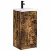 Bathroom Cabinet with Sink Smoked Oak
