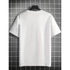 European Size Creative English God Cross Men's Fashion Trend Pattern Print, Men's Round Neck Short Sleeve T-Shirt, Vacation Camping Casual T-Shirt