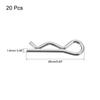 20Pcs M1.6x28mm Clip Pins Silver Tone Spring Cotter Heavy Duty Hardware Pins