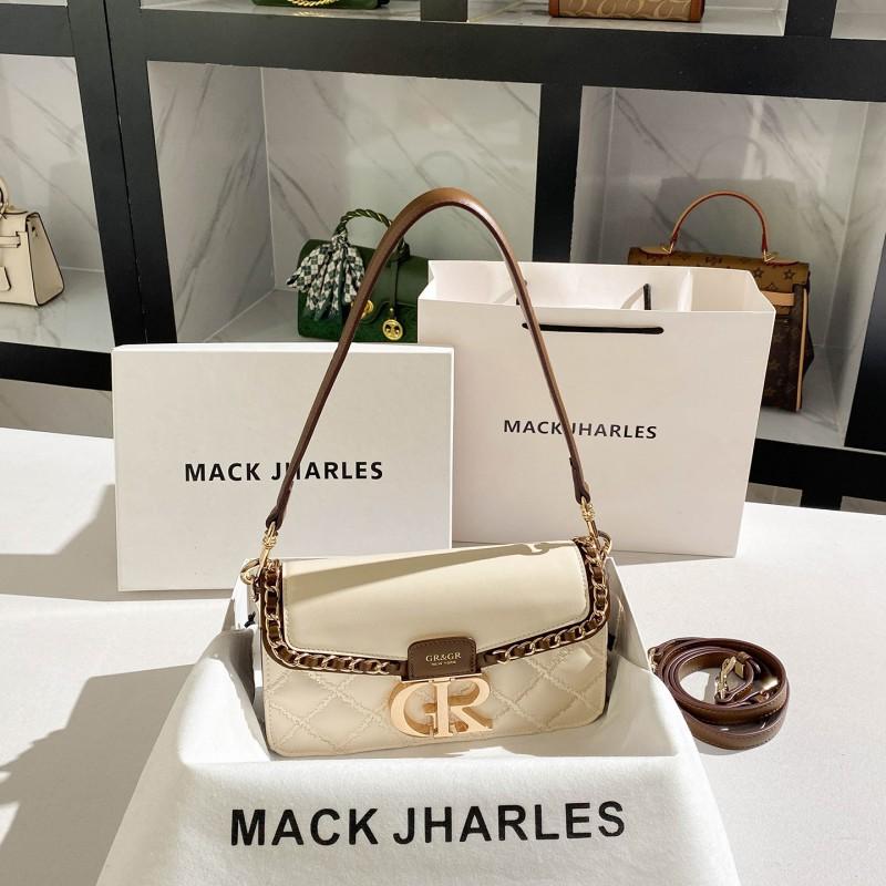 High-end Fashionable All-matching Armpit Bag Niche Retro Style Contrasting Color French Stick Women