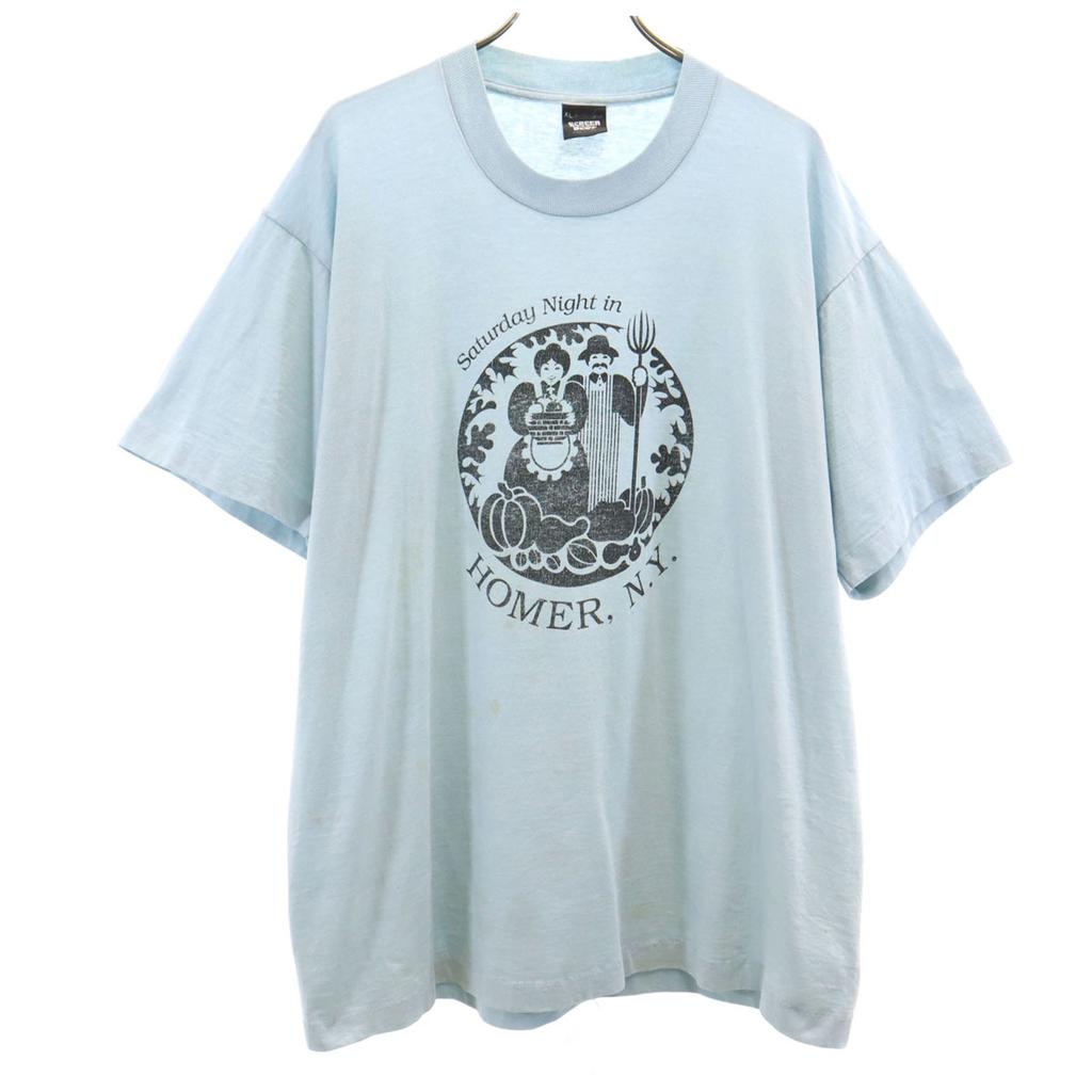 SCREEN STARS BEST 90s Made in USA Old HOMER NY Short sleeve T-shirt Men's Used