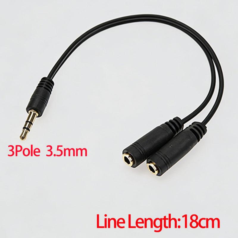1PCS Headphone Splitter 3.5mm Extension Cable Audio Stereo Y Splitter (Hi-Fi Sound) 3.5mm Male To 2 Ports 3.5mm Female Spliter
