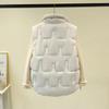 Women's Autumn/Winter Short Stand-up Collar Vest Simple Patchwork Sleeveless Jacket