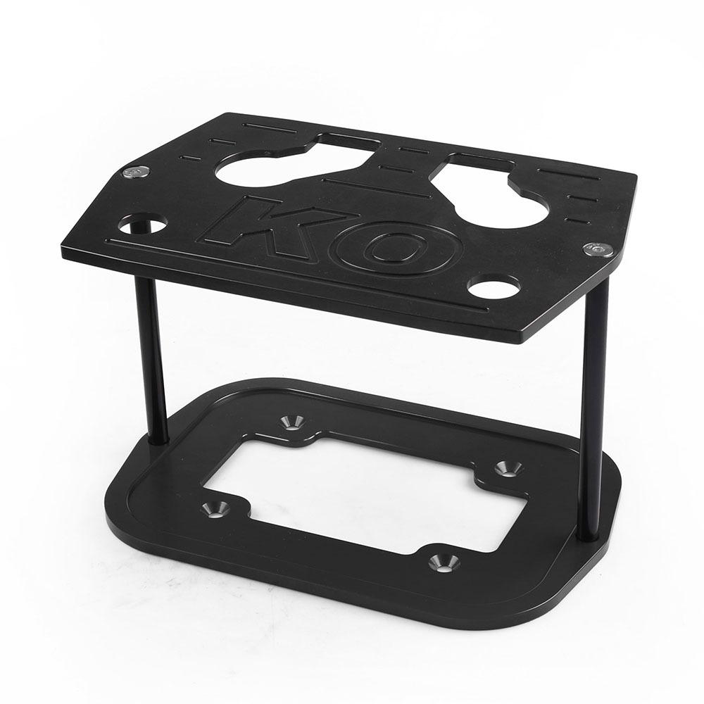 Aluminum Battery Tray Bracket for Optima 34/78 - Universal Car Battery Holder with Anti-Vibration Design чёрный