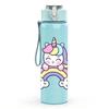 1PC Unicorn Cartoon Pattern 750ml Color Plastic Sports Water Bottle Leakproof Flip Straw Lid Suitable for Sports Office Home Use