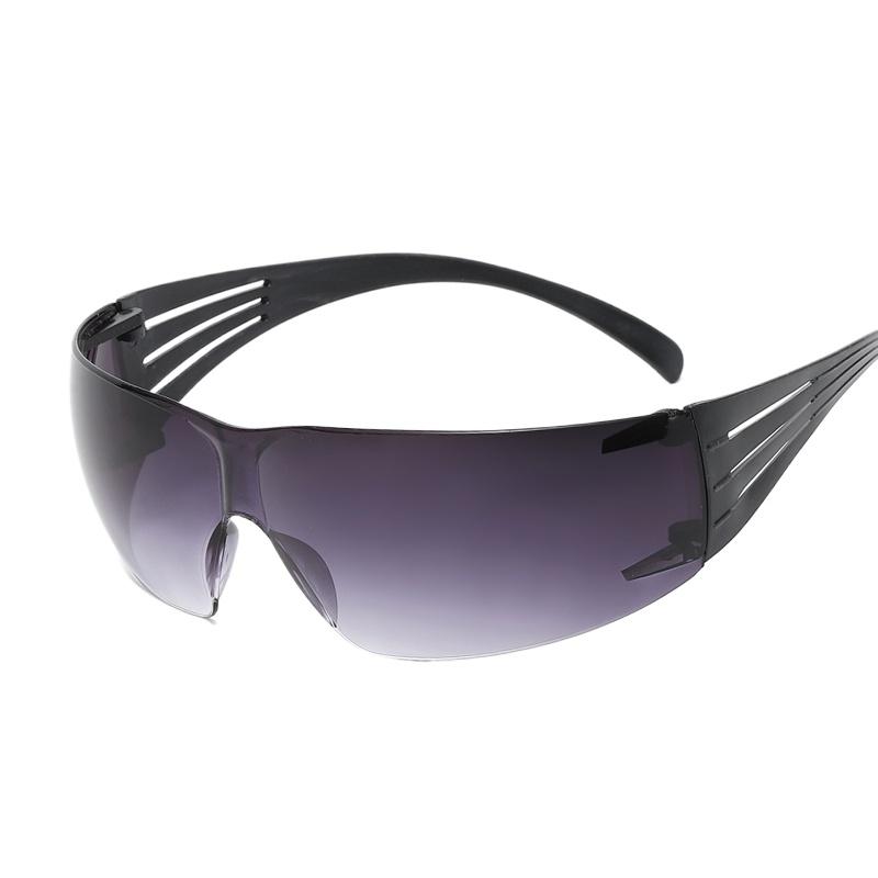 New Punk Sunglasses Goggle One Piece Rimless Sun Glasses Women Men 2000's Riding Sport Wrap Around Shades Eyewear UV400