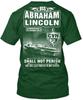 Uss Abraham Lincoln Cvn 72 TTshirt Made In the USA Size S To 5XL