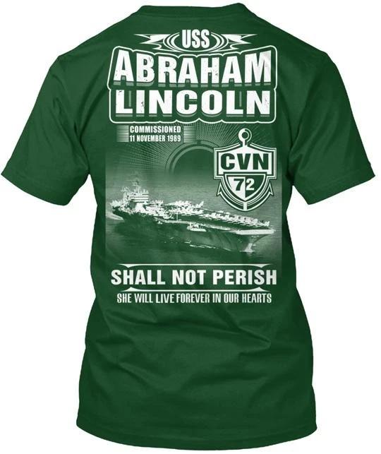Uss Abraham Lincoln cvn 72 TTshirt Made in the USA Size S to 5XL L