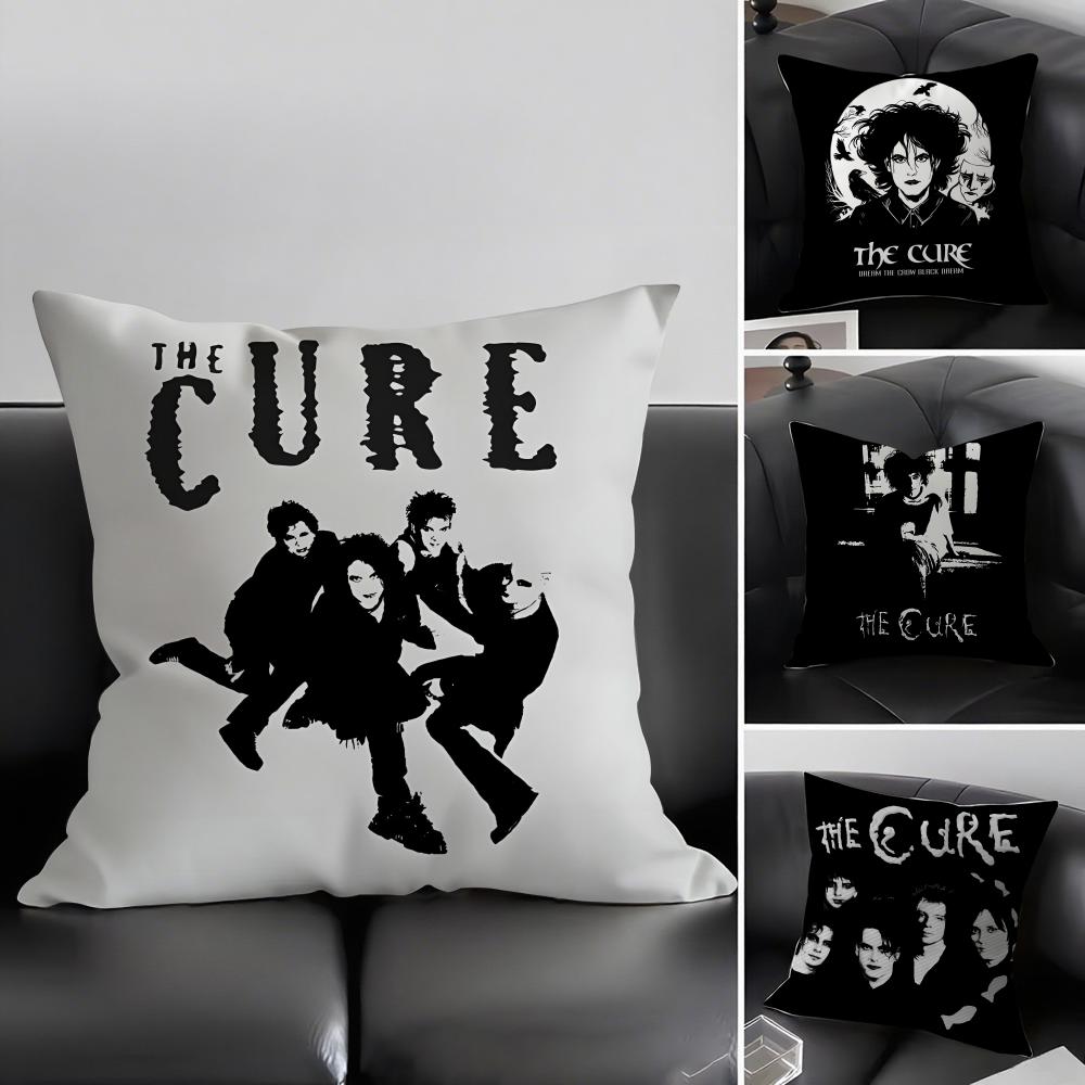 TThe CureS Rock Band Cushion Cover Pillowcase Ultra Soft Skin Friendly Fabric Cloud Like Comfort Concealed Zipper