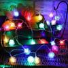 LEDs Snow Pompon Fairy Dandelion String Lights For Festival Christmas Party Wedding Garden Decoration DIY Lighting