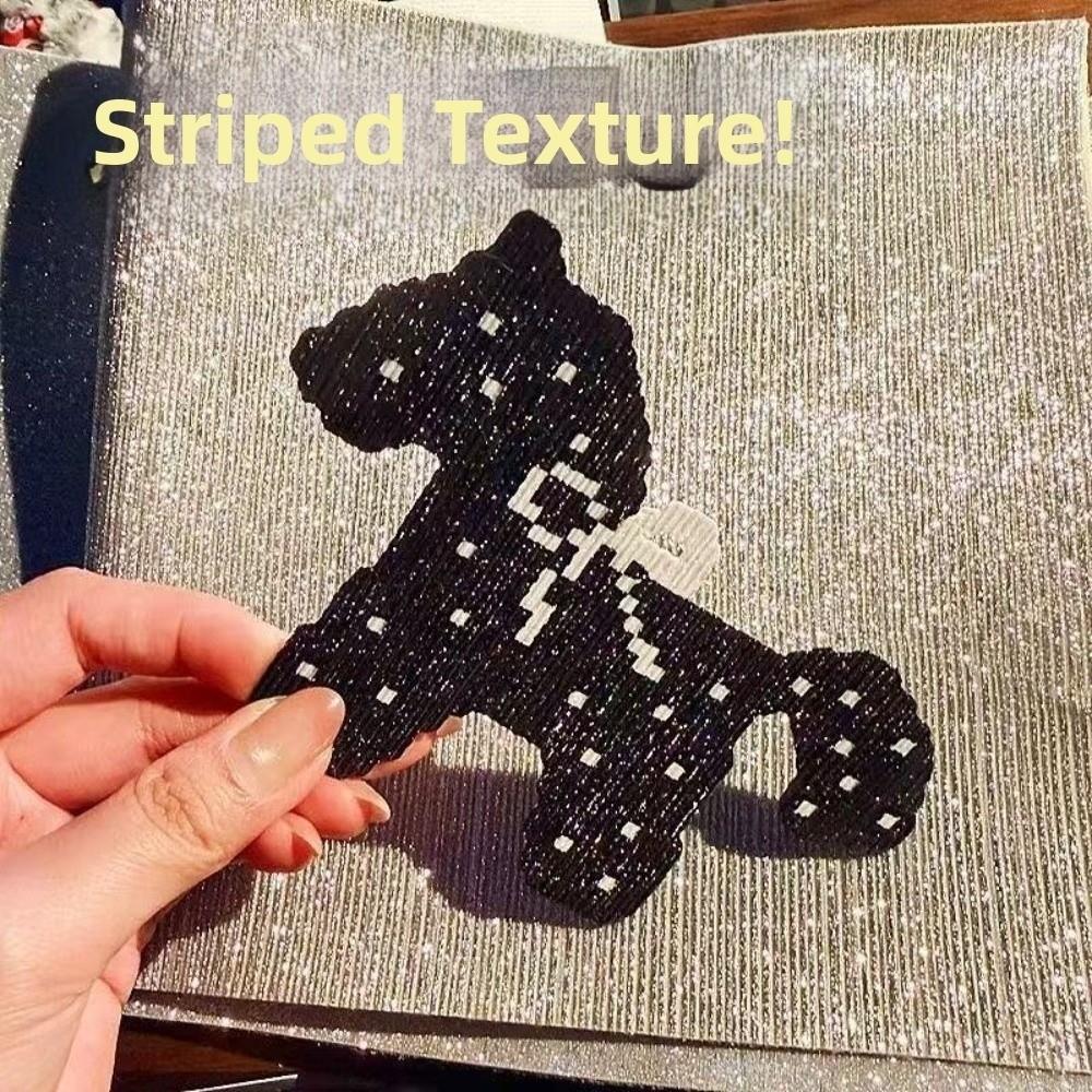 5Pcs Fuse Beads Silver Glitter Baking Cloth Strawberry Beads Heat-resistant Paper Fusion Beading
