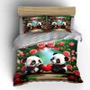 Romantic Panda Gift Set Decor Soft Comfortable Duvet Cover Bedding Set Included 1*Duvet Cover & 2*Pillowcases, Gift