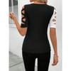 GMXIA Spring Summer Cross-shoulder Slim-fit Top T-shirt Woman