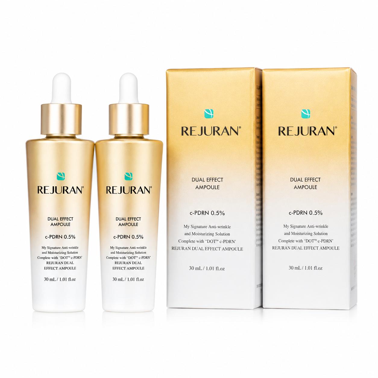 REJURAN Dual Effect Ampoule 30ml*2pcs | Deep Skin Revitalization, Fine Line Improvement, Skin Firming, Noticeable Anti-Aging Effect 30ml*2pcs