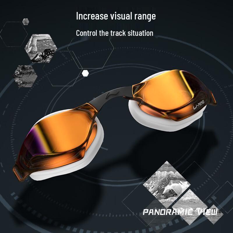 Li-Ning Professional Anti-Fog Racing Swim Goggles