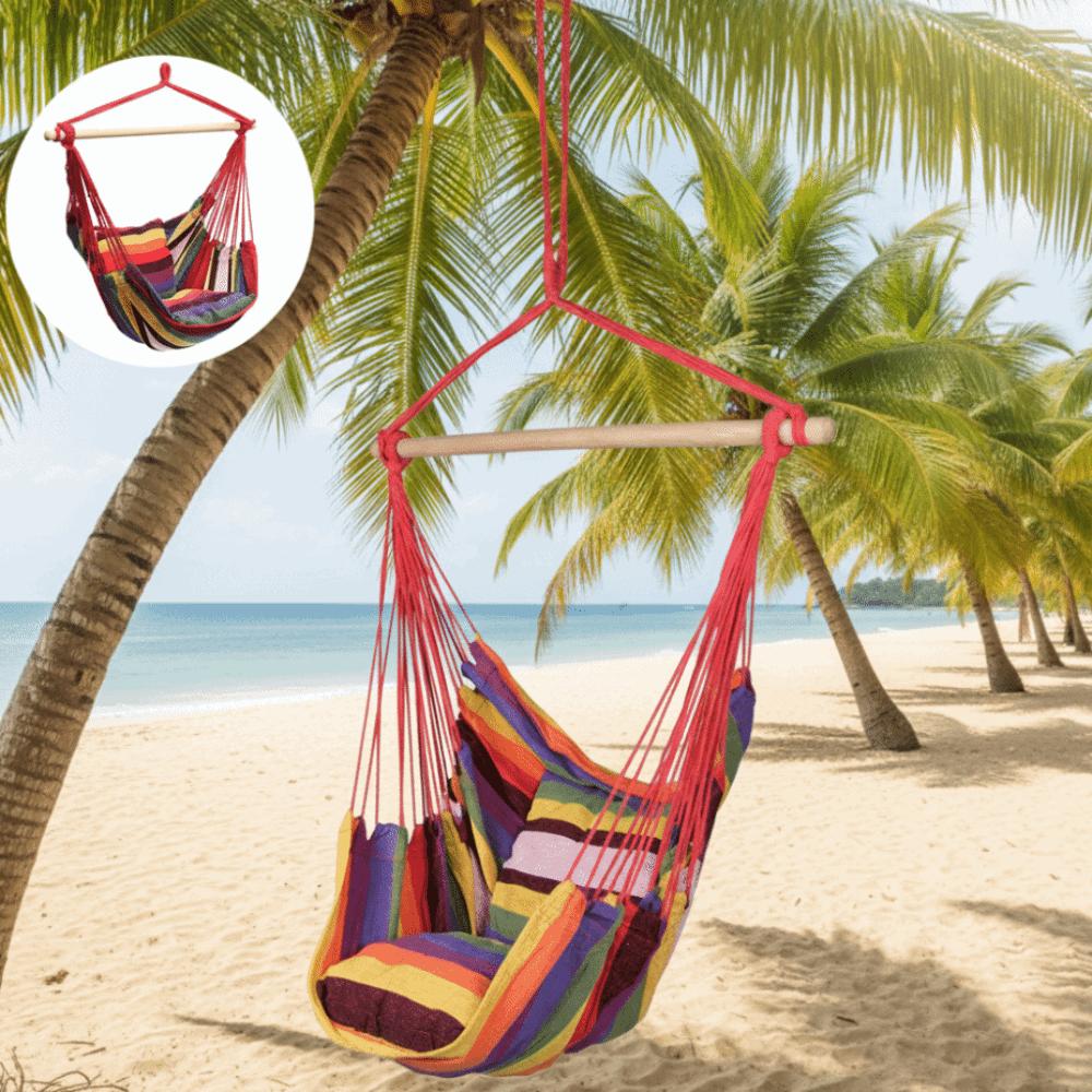 Outdoor Hanging Hammock Chair Adult Hammocks Camping Hanging Beds Garden Swing Seat Tree Straps For Travel Courtyard And Terrace